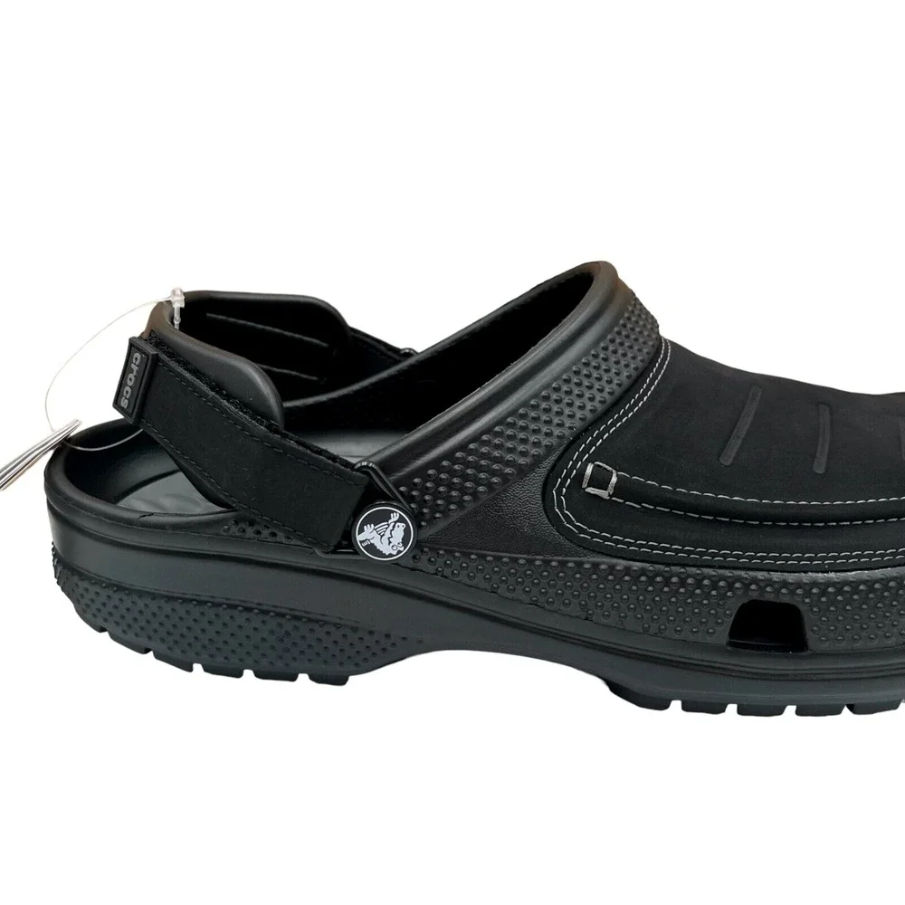 Crocs Men's Yukon Vista ll LiteRite Slip-on Clogs Size 11 Black Faux Leather